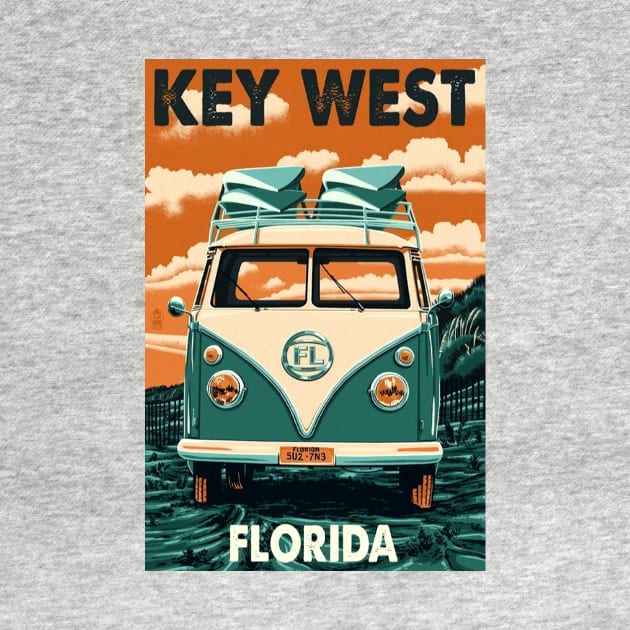 Vintage Travel Poster - Key West Florida by Starbase79